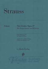 Vier Lieder Opus 27, mittlere Stimme